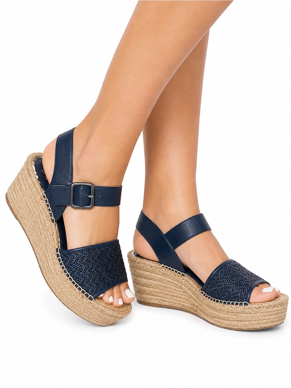 Palomitas Blue Wedge Espadrille Heels Women’s Size 40 U.S. 9.5-10